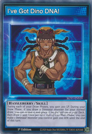 I&#39;ve Got Dino DNA! - SGX1-ENS19 - Common 1st Edition Speed Duel GX Duel Academy Box Singles (espanol)