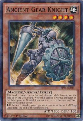 Ancient Gear Knight - BP03-EN033 - Shatterfoil Rare 1st Edition Battle Pack 3: Monster League Shatterfoil Rare 1st Edition Singles