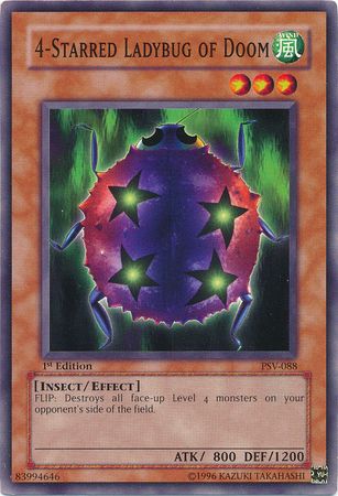 4-Starred Ladybug of Doom - PSV-088 - Common Unlimited Pharaoh&#39;s Servant [PSV] Unlimited Singles