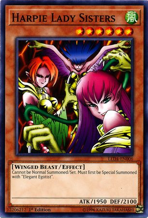 Harpie Lady Sisters - LED4-EN006 - Common 1st Edition Legendary Duelists: Sisters of the Rose 1st Edition Singles