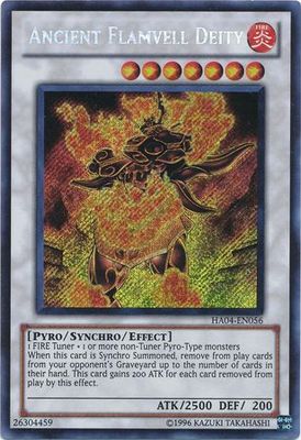 Ancient Flamvell Deity - HA04-EN056 - Secret Rare Unlimited Hidden Arsenal 4: Trishula&#39;s Triumph [HA04] Unlimited Singles