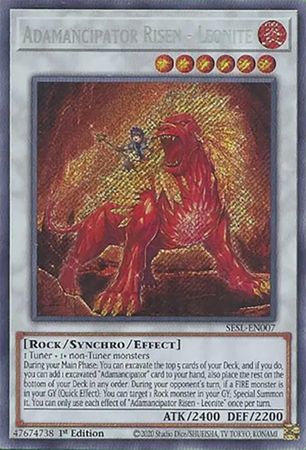 Adamancipator Risen - Leonite - SESL-EN007 - Secret Rare 1st Edition Secret Slayers Singles