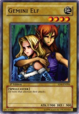 Gemini Elf - SD6-EN004 - Common 1st Edition Structure Deck: Spellcaster&#39;s Judgment [SD6] 1st Edition Singles