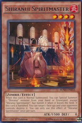 Shiranui Spiritmaster - BOSH-EN033 - Rare 1st Edition Breakers of Shadow 1st Edition Singles *Espanol*