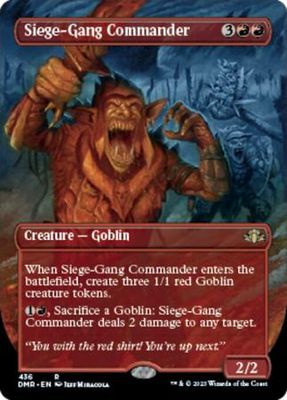 Siege-Gang Commander 436 - Alternate Art Borderless Dominaria Remastered Collector Booster Singles