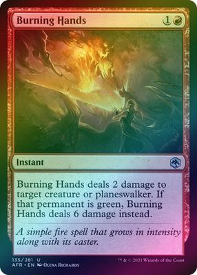 Burning Hands 135/281 - Foil Adventures in the Forgotten Realms Foil Singles