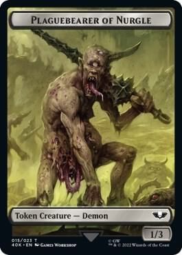 Plaguebearer of Nurgle // Spawn Double-sided Token - Universes Beyond: Warhammer 40,000 (40K)