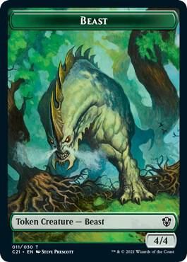 Beast (11) // Insect Double-sided Token - Commander 2021 (C21) Commander 2021 (Español)