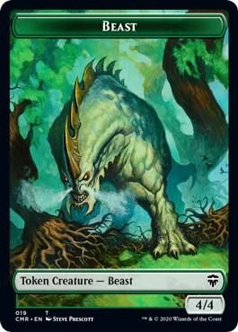 Beast (019) // Elephant Double-Sided Token - Commander Legends (CMR) Commander Legends