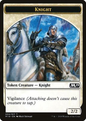 Knight Token - Core Set 2019 (M19) Core Set 2019