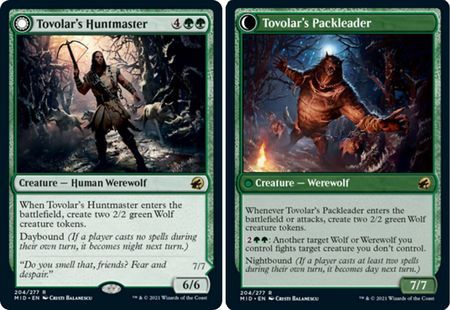Tovolar&#39;s Huntmaster | Tovolar&#39;s Packleader 204/277 Innistrad: Midnight Hunt Singles