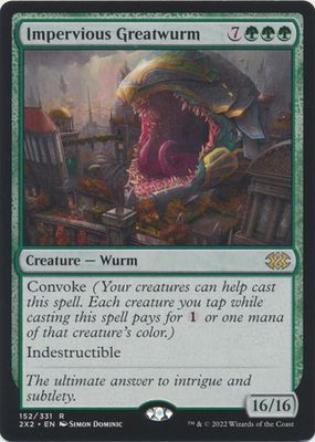 Impervious Greatwurm 152/331 Double Masters 2022 Singles