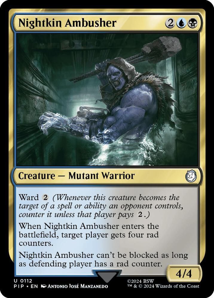 Nightkin Ambusher - Universes Beyond: Fallout (PIP) Universes Beyond: Fallout