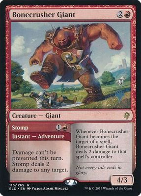 Bonecrusher Giant 115/269 - Silver Stamped Throne of Eldraine Silver Stamped Non Foil Singles