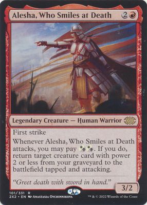 Alesha, Who Smiles at Death 101/331 Double Masters 2022 Singles