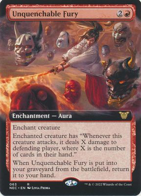 Unquenchable Fury 063 - Extended Art Kamigawa Neon Dynasty Commander Singles