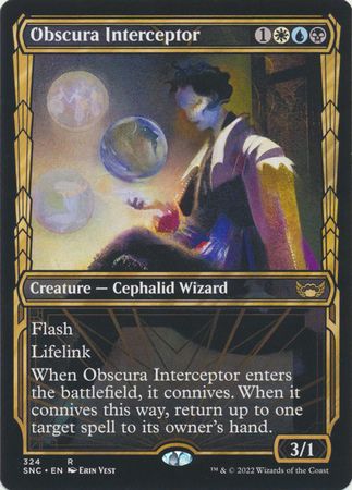 Obscura Interceptor 324 - Showcase Golden Age Streets of New Capenna Collector Booster Singles