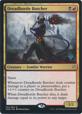 Dreadhorde Butcher 194/264 - WAR Pre-Release Foil Promo Magic: The Gathering Promo Cards (Español)