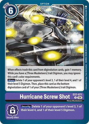 Hurricane Screw Shot - Digimon LIBERATOR (EX07) Digimon LIBERATOR
