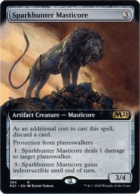 Sparkhunter Masticore 384 - Extended Art Magic 2021 (M21) Collector Booster Singles
