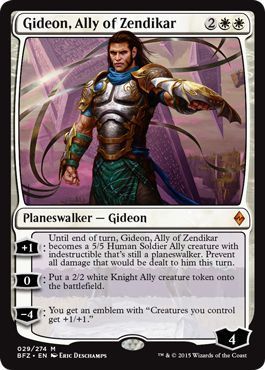 Gideon, Ally of Zendikar 029/274 Battle for Zendikar Singles