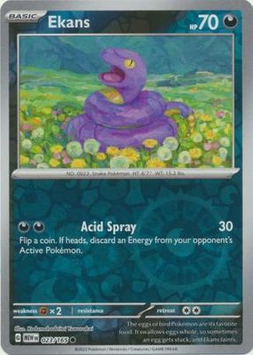 Ekans - 023/165 - Common Reverse Holo Scarlet &amp; Violet 151 Reverse Holo Singles