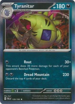 Tyranitar - 135/193 - Holo Rare Scarlet &amp; Violet: Paldea Evolved Singles