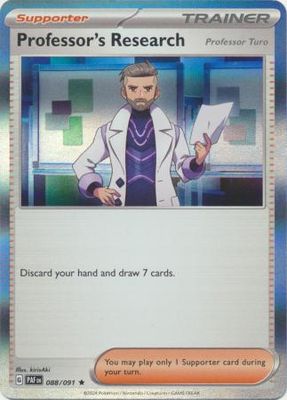 Professor&#39;s Research (Professor Turo) - 088/091 - Holo Rare Scarlet &amp; Violet: Paldean Fates Singles
