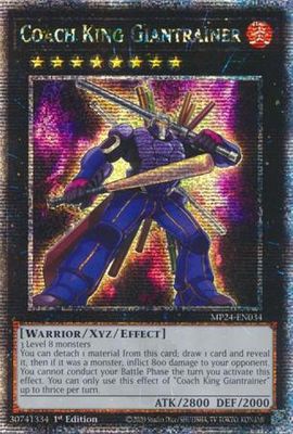 Coach King Giantrainer - MP24-EN034 - Quarter Century Rare 1st Edition Mega Tin 2024 Dueling Mirrors Singles
