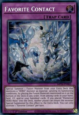 Favorite Contact - MP24-EN063 - Prismatic Secret Rare 1st Edition Mega Tin 2024 Dueling Mirrors Singles