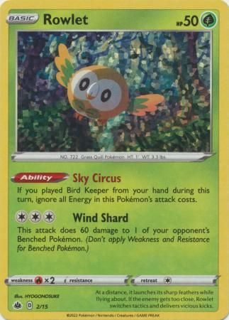 Rowlet - 2/15 - McDonald&#39;s 2022 Holo Promo Pokemon McDonald&#39;s Promos (Español)