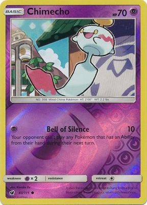 Chimecho - 43/111 - Common Reverse Holo Sun &amp; Moon: Crimson Invasion Reverse Holo Singles