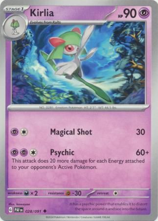Kirlia - 028/091 - Uncommon Scarlet &amp; Violet: Paldean Fates Singles