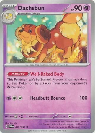 Dachsbun - 039/091 - Uncommon Scarlet &amp; Violet: Paldean Fates Singles