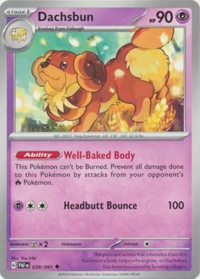 Dachsbun - 039/091 - Uncommon Scarlet &amp; Violet: Paldean Fates Singles