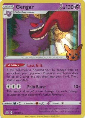SH Gengar - 057/198 - Holo Rare Pokemon Promo Cards