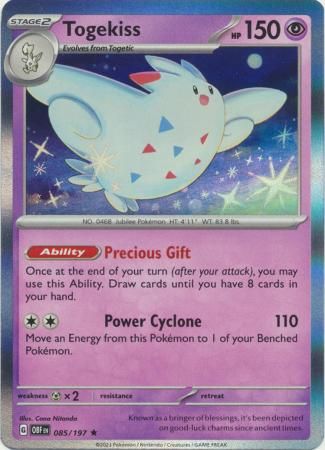 Togekiss - 085/197 - Holo Rare Scarlet &amp; Violet: Obsidian Flames Singles