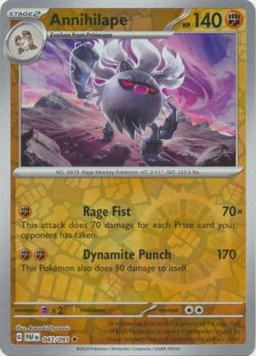 Annihilape - 047/091 - Holo Rare Reverse Holo Scarlet &amp; Violet: Paldean Fates Reverse Holo Singles