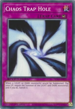 Chaos Trap Hole - SGX3-ENI35 - Common 1st Edition Speed Duel GX: Duelists of Shadows Singles