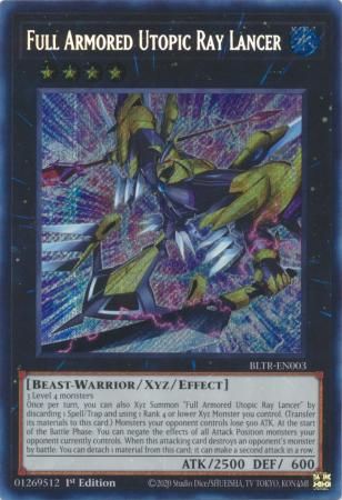 SH Full Armored Utopic Ray Lancer - BLTR-EN003 - Secret Rare 1st Edition Battles of Legend: Terminal Revenge 1st Edition Singles