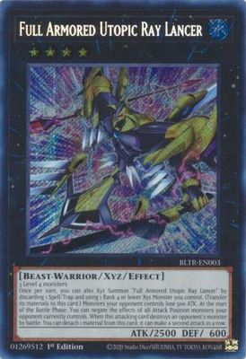 SH Full Armored Utopic Ray Lancer - BLTR-EN003 - Secret Rare 1st Edition Battles of Legend: Terminal Revenge 1st Edition Singles