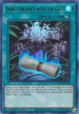 Dark Contract with the Gate - GFP2-EN159 - Ultra Rare 1st Edition Ghosts From The Past: The 2nd Haunting 1st Edition Singles