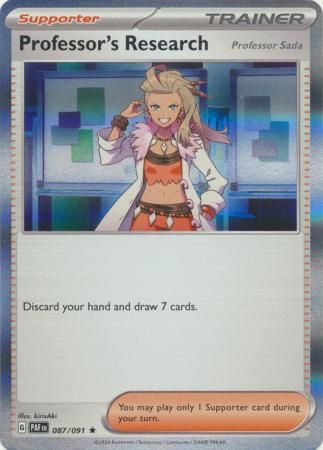 Professor&#39;s Research (Professor Sada) - 087/091 - Holo Rare Scarlet &amp; Violet: Paldean Fates Singles