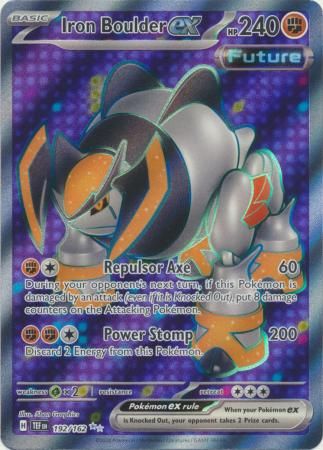 SJ Iron Boulder ex - 192/162 - Full Art Secret Rare Scarlet &amp; Violet: Temporal Forces Singles