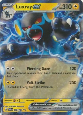 Luxray ex - 068/167 - Ultra Rare Scarlet and Violet: Twilight Masquerade Singles