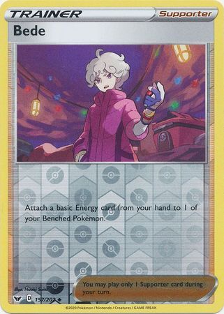 Bede - 157/202 - Uncommon Reverse Holo Sword &amp; Shield (Base Set) Reverse Holo Singles