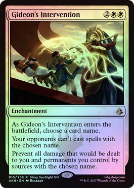 Gideon&#39;s Intervention 015/269 - Foil Amonkhet Foil Singles