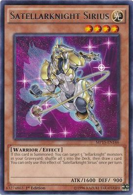 Satellarknight Sirius - MP15-EN146 - Rare 1st Edition Yu-Gi-Oh! 2015 Mega-Tins [MP15]