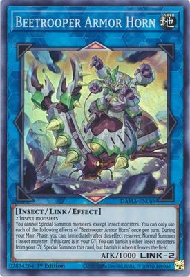 Beetrooper Armor Horn - DAMA-EN088 - Super Rare 1st Edition Dawn of Majesty 1st Edition Singles *Espanol*