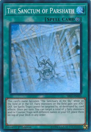 The Sanctum of Parshath - SR05-EN025 - Super Rare 1st Edition Wave of Light Singles